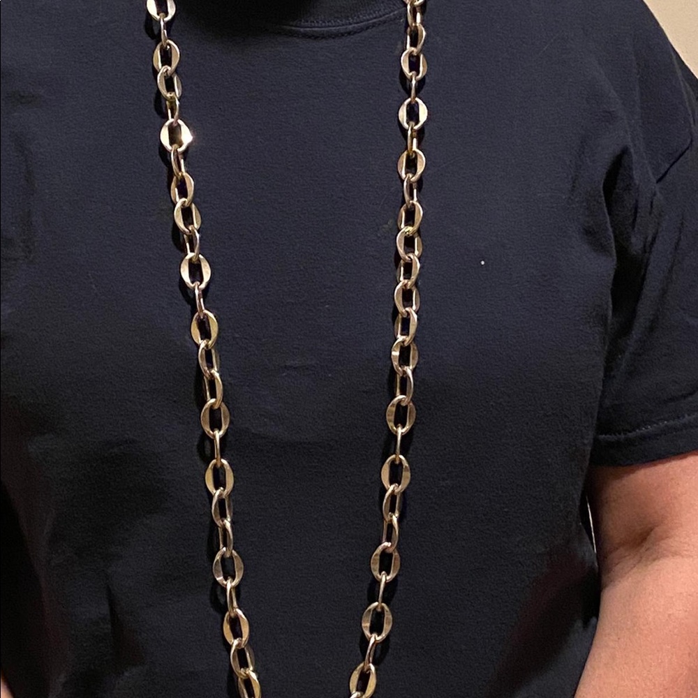 Gold tone chain necklace